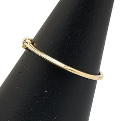 K18YG イエローゴールド ダイヤ0.13ct リング 指輪 レディース 18号 【中古】