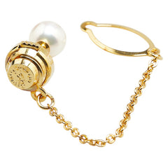 K18YG イエローゴールド パール7.8mm ピンブローチ レディース 【中古】