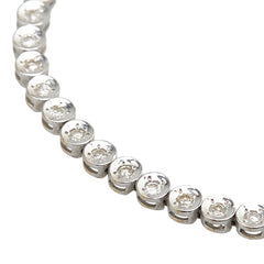 K18WG ホワイトゴールド ダイヤ1.00ct テニスチェーン ブレスレット レディース 【中古】