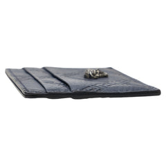 ヴェルサーチェ メデューサ カードケース ネイビー レザー レディース VERSACE 【中古】