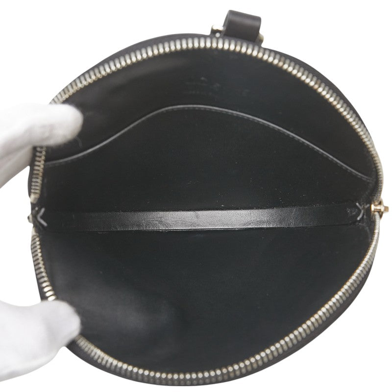 ロエベ アナグラム クッキーポーチ ポーチ ブラック レザー レディース LOEWE 【中古】