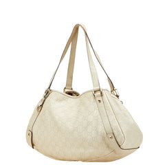 グッチ アビー グッチシマ ハンドバッグ ショルダーバッグ 130736 ベージュ レザー レディース GUCCI 【中古】