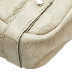 グッチ アビー グッチシマ ハンドバッグ ショルダーバッグ 130736 ベージュ レザー レディース GUCCI 【中古】