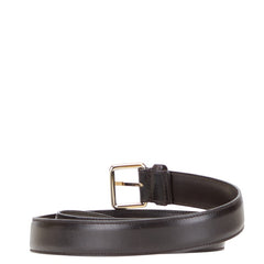 グッチ ベルト 85.34 161374 ブラウン レザー メッキ レディース GUCCI 【中古】