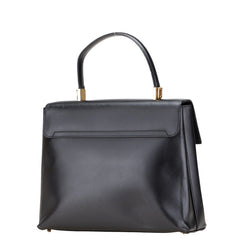 サルヴァトーレフェラガモ ガンチーニ ハンドバッグ ショルダーバッグ 2WAY AF-21 8657 ブラック レザー レディース Salvatore Ferragamo 【中古】