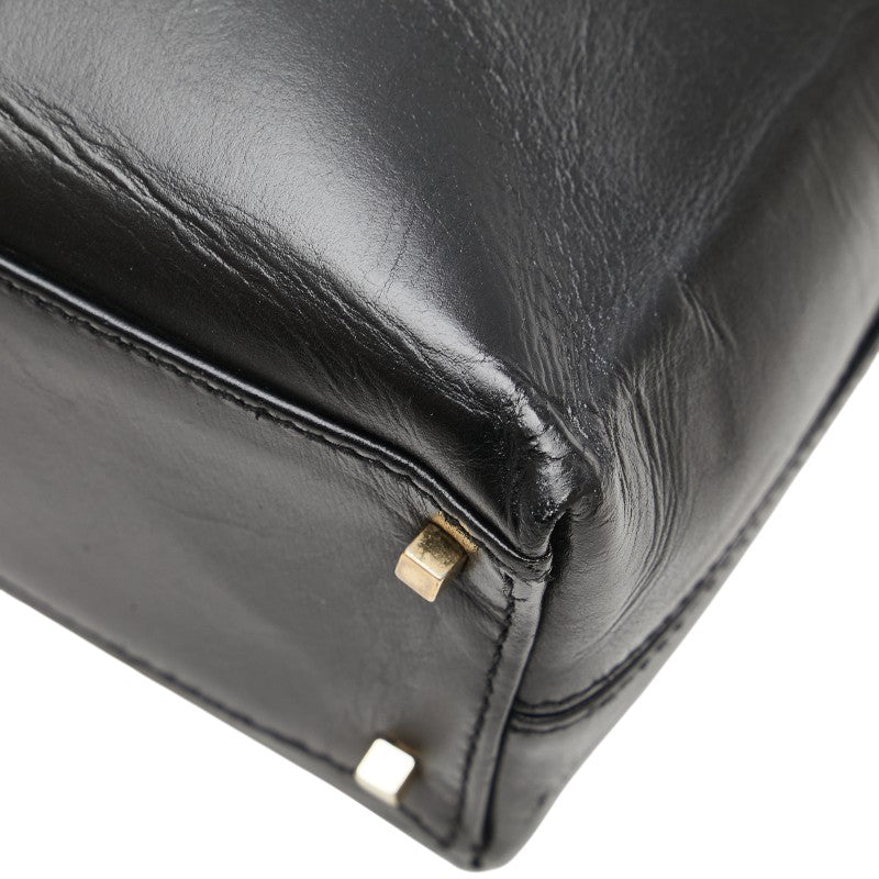サルヴァトーレフェラガモ ガンチーニ ハンドバッグ ショルダーバッグ 2WAY AF-21 8657 ブラック レザー レディース Salvatore Ferragamo 【中古】