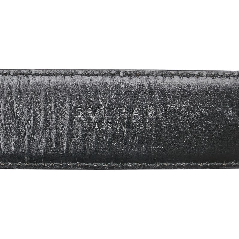 ブルガリ スクエアバックル ベルト ブラック レザー レディース BVLGARI 【中古】