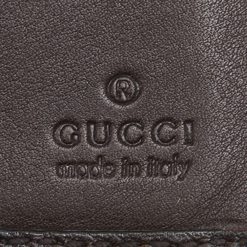 グッチ グッチシマ ロゴプレート 長財布 233112 ブラウン レザー レディース GUCCI 【中古】