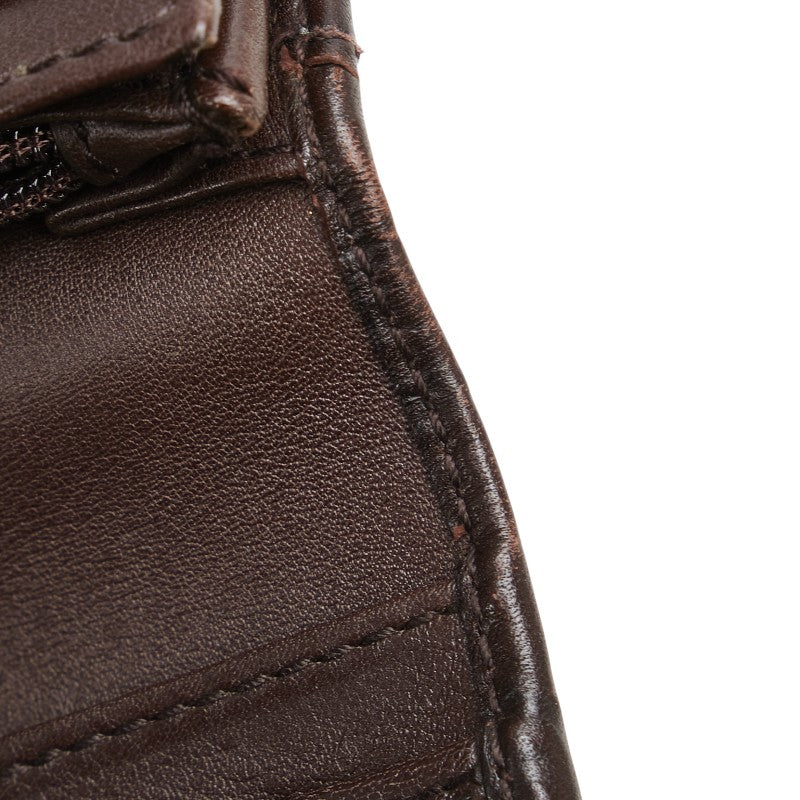 グッチ グッチシマ ロゴプレート 長財布 233112 ブラウン レザー レディース GUCCI 【中古】