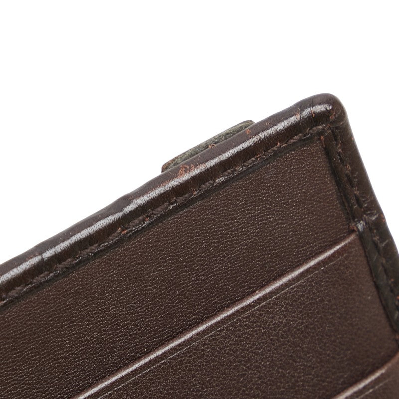 グッチ グッチシマ ロゴプレート 長財布 233112 ブラウン レザー レディース GUCCI 【中古】