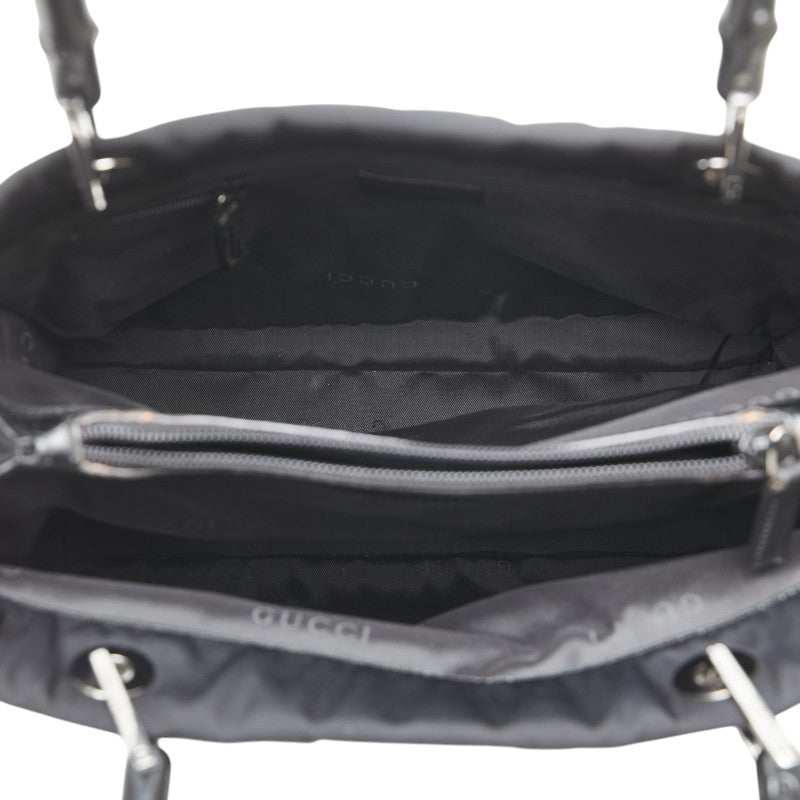 グッチ バンブー ハンドバッグ 002 1016 ブラック ナイロン レディース GUCCI 【中古】