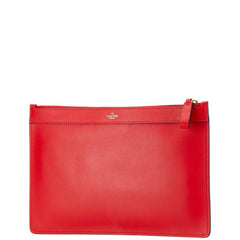ヴァレンティノ ガラヴァーニ Vリング クラッチバッグ レッド レザー レディース VALENTINO 【中古】