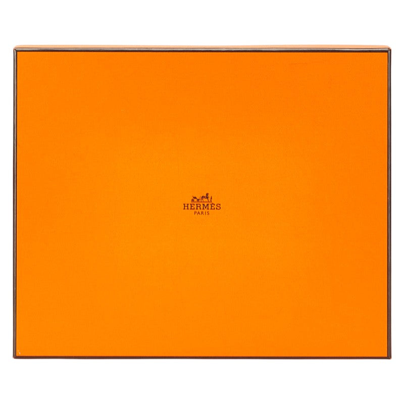 エルメス アダダ 木馬 トゥルースフラット ポーチ ホワイト コットン レディース HERMES 【中古】