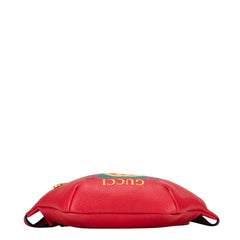 グッチ シェリーライン ボディバッグ ウエストバッグ ショルダーバッグ 527792 レッド レザー レディース GUCCI 【中古】