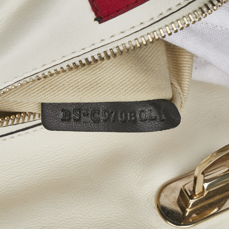 ヴァレンティノ ロックスタッズ ハンドバッグ ショルダーバッグ 2WAY ホワイト レザー レディース VALENTINO 【中古】