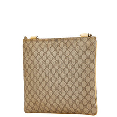 グッチ GGスプリーム 斜め掛け ショルダーバッグ 201446 モスグリーン PVC レザー メンズ GUCCI 【中古】