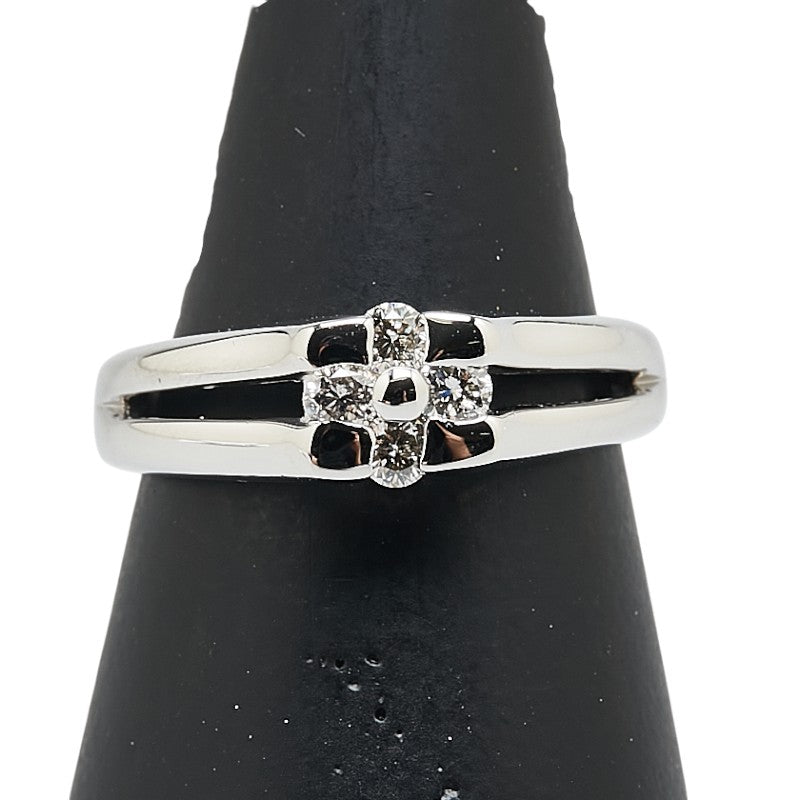 Pt900 プラチナ ダイヤ0.25ct リング 指輪 レディース 10号 【中古】