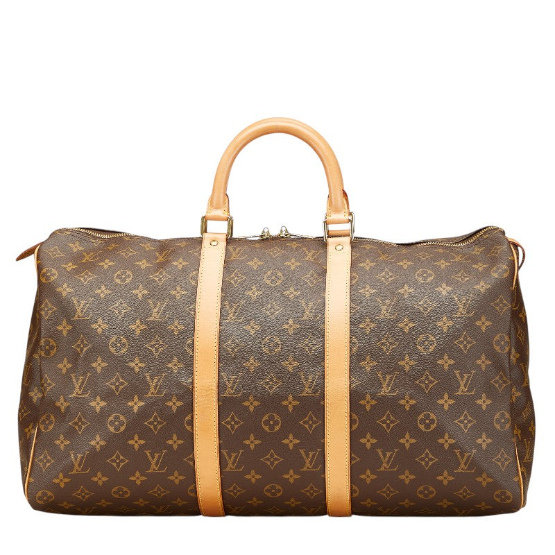 ルイ ヴィトン モノグラム キーポル50 ボストンバッグ トラベルバッグ M41426 ブラウン PVC レザー レディース LOUIS VUITTON 【中古】