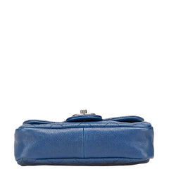 シャネル マトラッセ ココマーク チェーン ショルダーバッグ ブルー キャビアスキン レディース CHANEL 【中古】