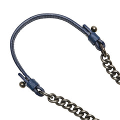 シャネル マトラッセ ココマーク チェーン ショルダーバッグ ブルー キャビアスキン レディース CHANEL 【中古】