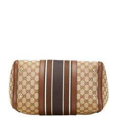 グッチ GGキャンバス ハンドバッグ ショルダーバッグ 2WAY 247205 ベージュ ブラウン キャンバス レザー レディース GUCCI 【中古】