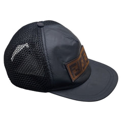 フェンディ キッズ ズッカ メッシュ ベースボールキャップ サイズ：2 JUP004 ブラック ポリエステル コットン レディース FENDI 【中古】