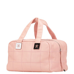 シャネル チョコバー ミニボストンバッグ ハンドバッグ A24184 ピンク キャビアスキン レディース CHANEL 【中古】