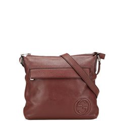 グッチ インターロッキングG 斜め掛け ショルダーバッグ 322059 ワインレッド ボルドー レザー レディース GUCCI 【中古】