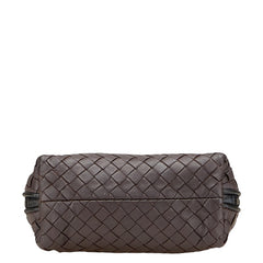 ボッテガヴェネタ イントレチャート ポーチ 小物入れ ブラウン レザー レディース BOTTEGAVENETA 【中古】