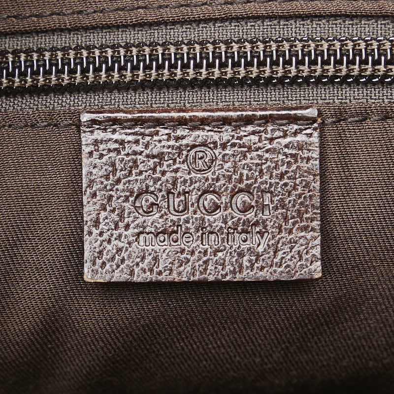 グッチ GGキャンバス ショルダーバッグ 122791 ベージュ ブラウン キャンバス レザー レディース GUCCI 【中古】