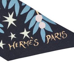 エルメス ツイリー Sous le Charme d'Orphee オルフェウスの魅力に誘われて スカーフ ネイビー マルチカラー シルク レディース HERMES 【中古】
