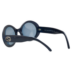 グッチ インターロッキングG ラウンド サングラス GG2401 ネイビー プラスチック レディース GUCCI 【中古】