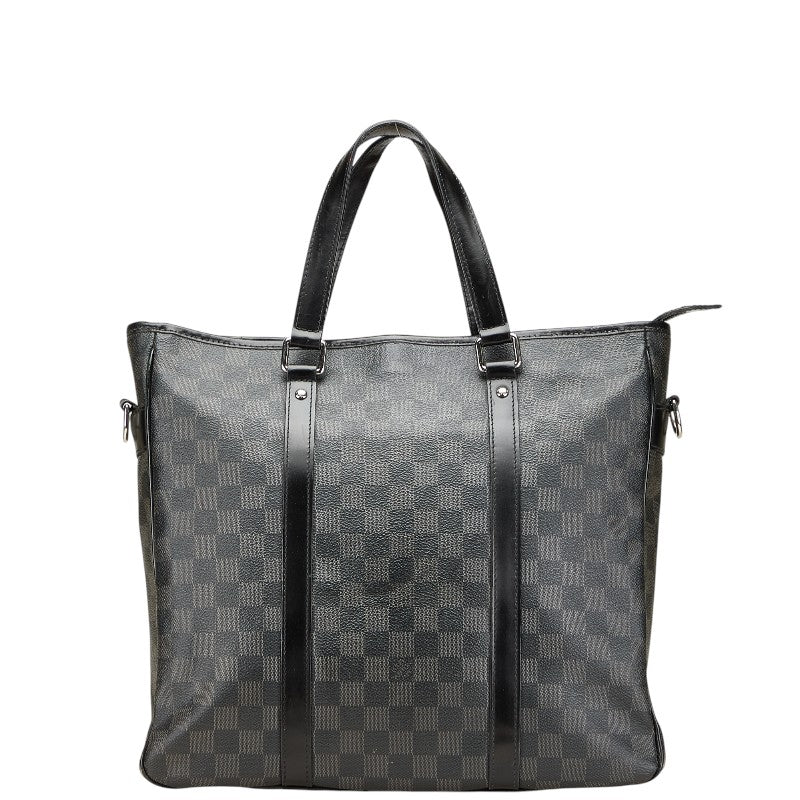 ルイ ヴィトン ダミエグラフィット タダオPM トートバッグ N41259 ブラック グレー  PVC レザー メンズ LOUIS VUITTON 【中古】