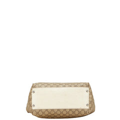 グッチ GGスプリーム ハンドバッグ トートバッグ 131220 ベージュ ホワイト PVC レザー レディース GUCCI 【中古】