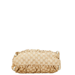 グッチ アビー GGキャンバス ショルダーバッグ 190525 ベージュ シルバー キャンバス レザー レディース GUCCI 【中古】