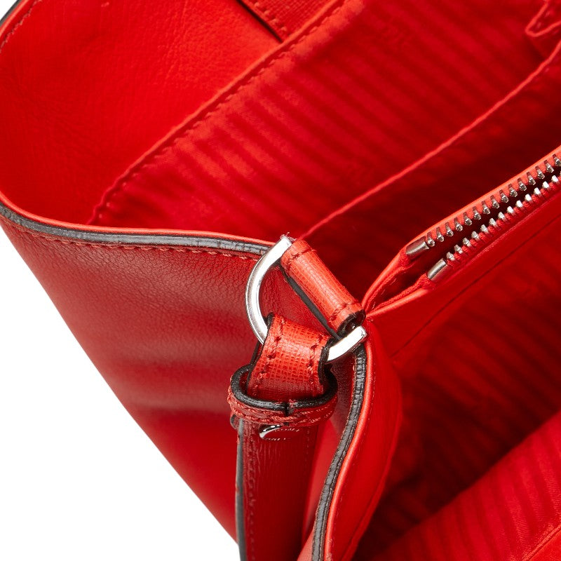 フェンディ トゥージュール ハンドバッグ ショルダーバッグ 2WAY 8BH250 レッド レザー レディース FENDI 【中古】