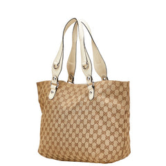 グッチ GGキャンバス トートバッグ ハンドバッグ 229852 ブラック キャンバス レザー レディース GUCCI 【中古】