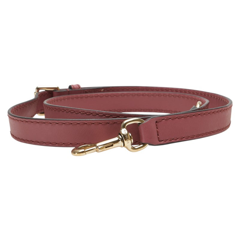 グッチ ショルダーストラップ パープル ゴールド レザー メッキ レディース GUCCI 【中古】