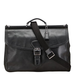 コーチ ビジネスバッグ ブリーフケース 2WAY F70098 ブラック レザー レディース COACH 【中古】
