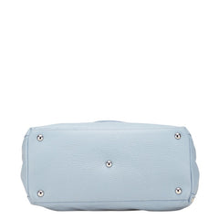 ザネラート ポスティーナ ハンドバッグ ショルダーバッグ 2WAY ライトブルー レザー レディース ZANELLATO 【中古】