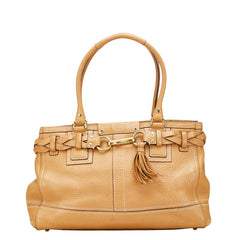 コーチ ハンプトンズ ハンドバッグ 10529 ブラウン レザー レディース COACH 【中古】