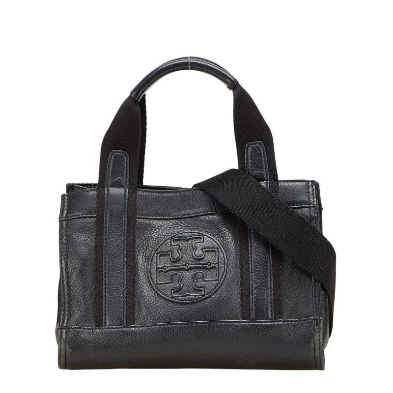 トリーバーチ ハンドバッグ ショルダーバッグ 2WAY ブラック レザー レディース Tory Burch 【中古】