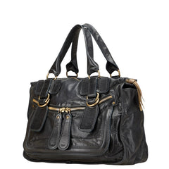 クロエ ベイ ハンドバッグ ブラック レザー レディース Chloe 【中古】