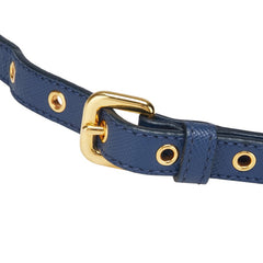 プラダ ショルダーストラップ ブルー レザー サフィアーノレザー レディース PRADA 【中古】