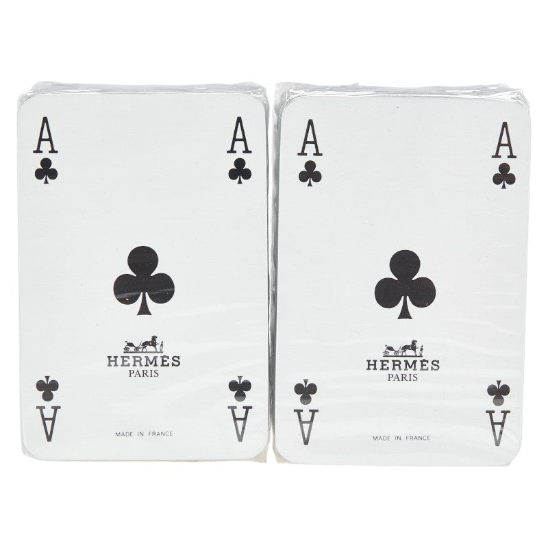 エルメス トランプ 2セット ホワイト マルチカラー 紙 レディース HERMES 【中古】