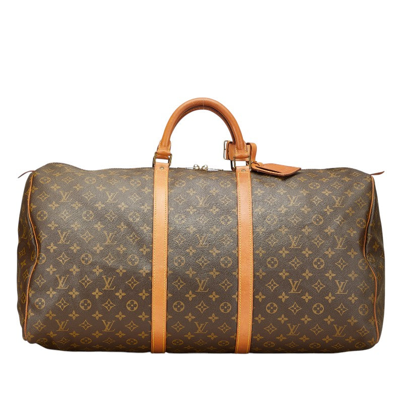 ルイ ヴィトン モノグラム キーポル60 ボストンバッグ トラベルバッグ M41422 ブラウン PVC レザー レディース LOUIS VUITTON 【中古】