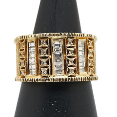 K18YG イエローゴールド ダイヤ0.45ct ダイヤ0.06ct リング 指輪 レディース 13号 【中古】