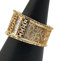 K18YG イエローゴールド ダイヤ0.45ct ダイヤ0.06ct リング 指輪 レディース 13号 【中古】