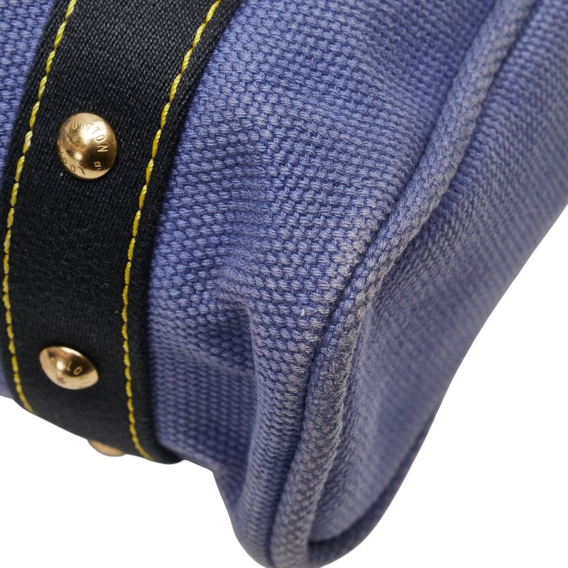 ルイ ヴィトン アンティグア カバMM トートバッグ M40087 ブルー キャンバス レディース LOUIS VUITTON 【中古】