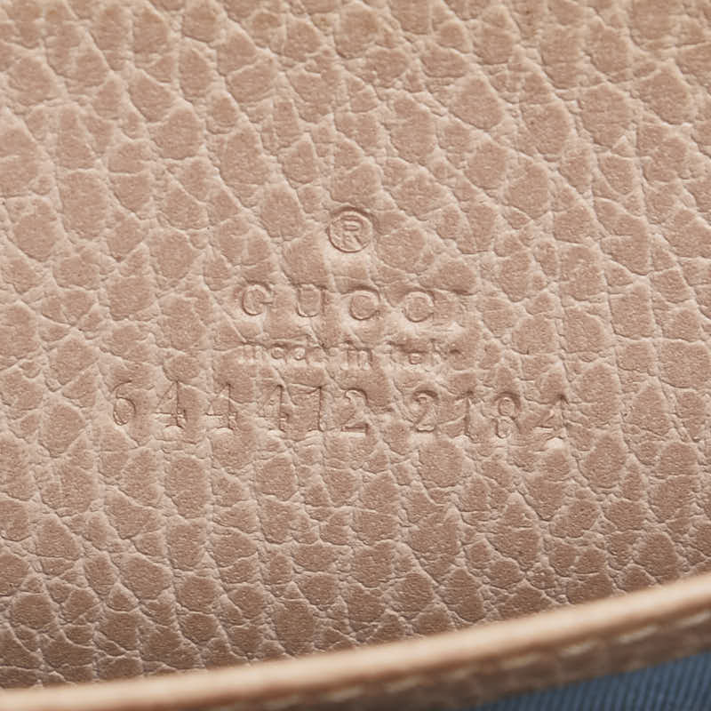 グッチ ダブルG ラウンドファスナー コインケース 644412 ピンク レザー レディース GUCCI 【中古】